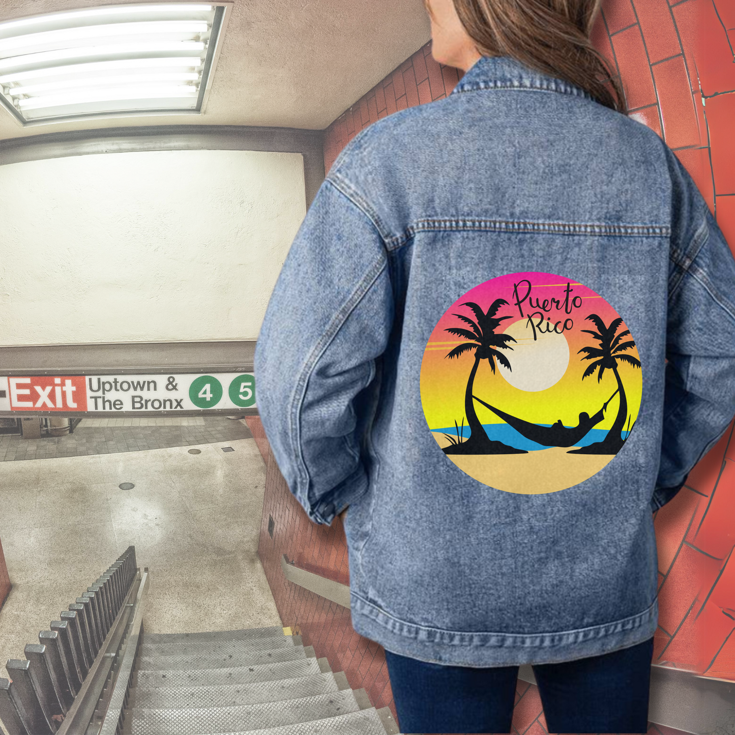 Custom Puerto Rican Denim Jacket