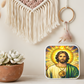 Saint Jude Necklace or Keychain, Patron Saint of Hopeless Causes Jewelry, Catholic Faith Pendant Gift