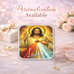 Divine Mercy Jesus Necklace or Keychain, Catholic Jesus I Trust in You Jewelry, Christian Faith Pendant Gift