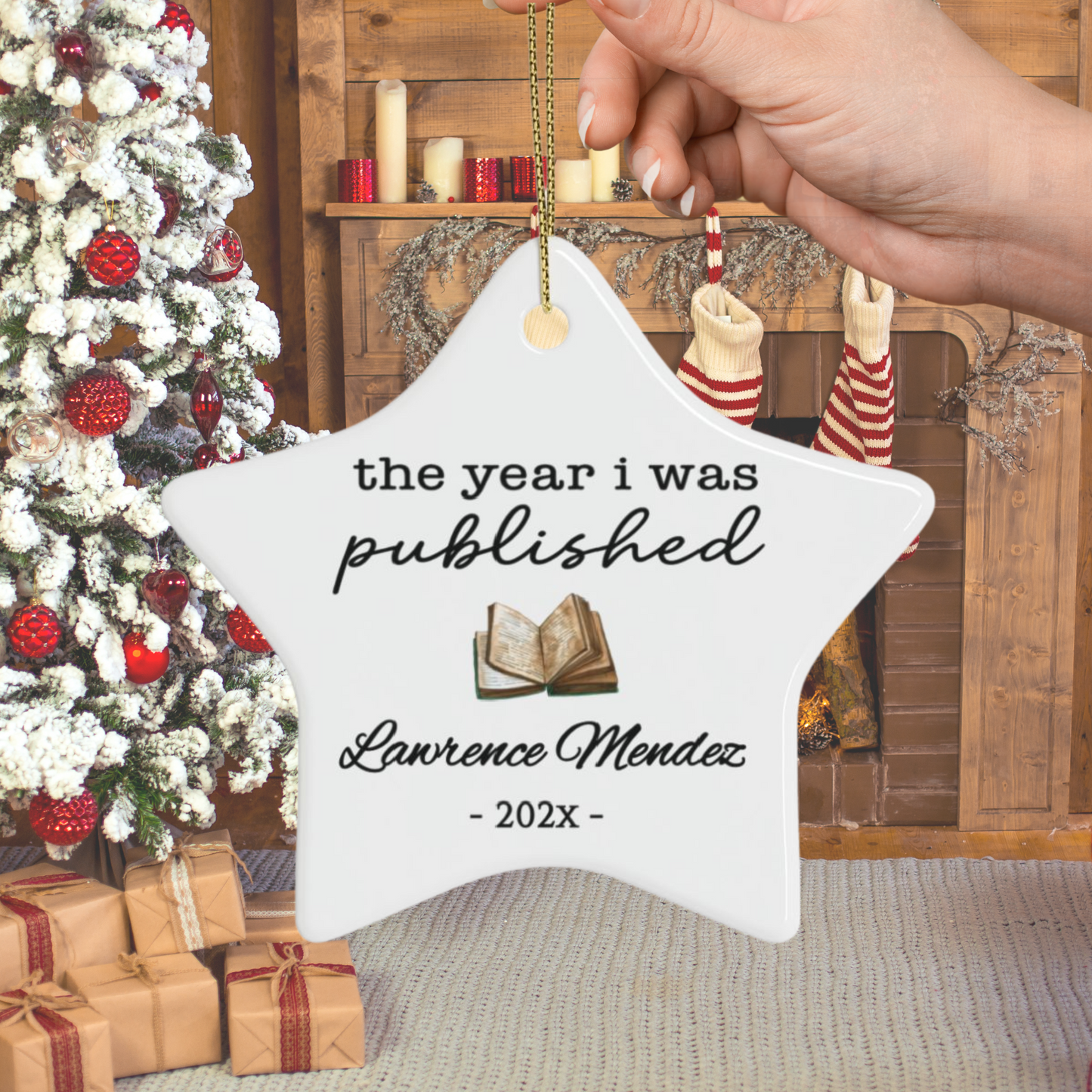 Personalized Author Ornament, The Year I Was Published, Custom Published Author Gift, New Writer Christmas Ornament Keepsake, Bestselling