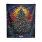 Christmas Tree Stained Glass Style Indoor Wall Tapestry