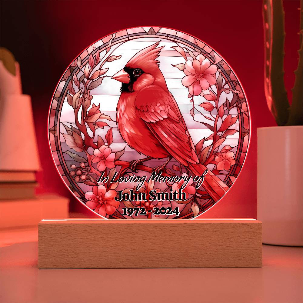 Personalized Cardinal Acrylic Plaque