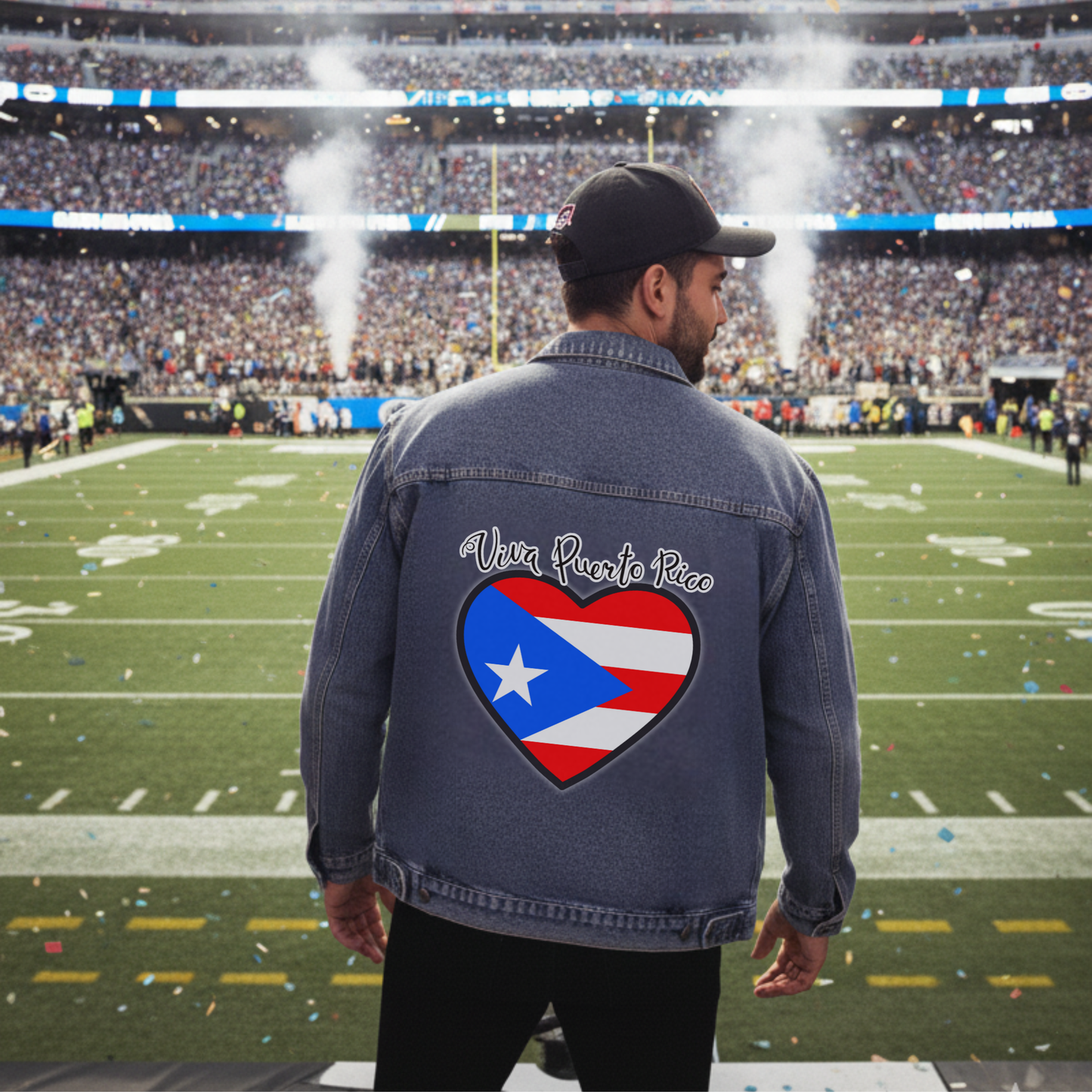 Unisex Viva Puerto Rico Jean Jacket