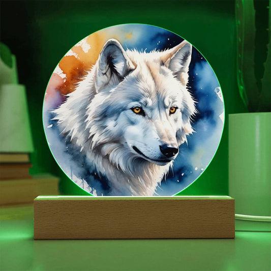 White Wolf Plaque Gift