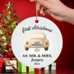 First Christmas Married Ornament, Just Married Car 2025, Our First Christmas Married Keepsake, Personalized Ornament