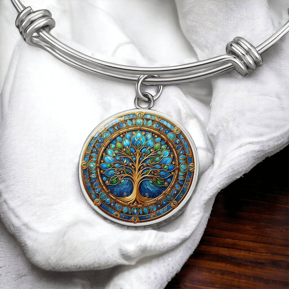 Stained Glass Tree of Life Necklace and Bracelet