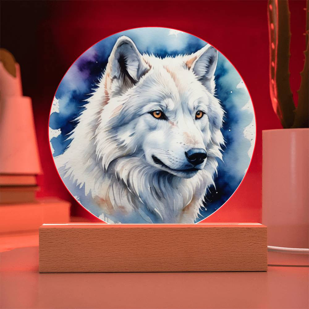 White Wolf Plaque Gift