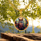 Personalized Stained Glass Style Owl Necklace