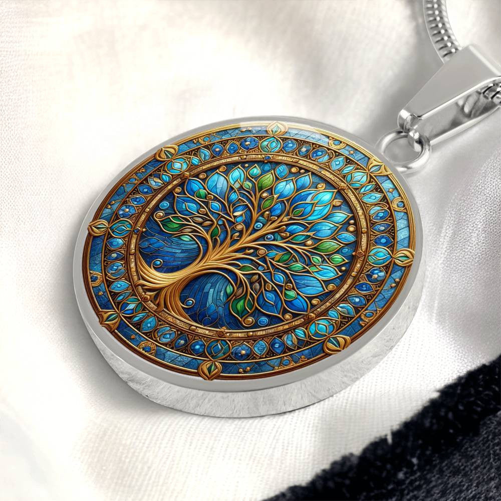 Stained Glass Tree of Life Necklace and Bracelet