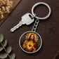 Sacred Heart of Jesus Necklace or Keychain, Catholic Necklace, Christian Jewelry, Religious Keepsake Gift