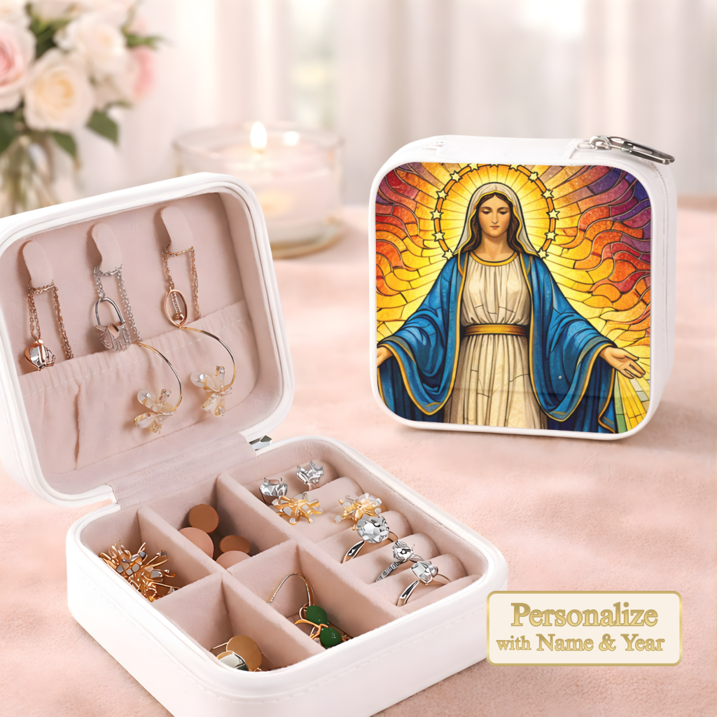 Our Lady of Grace Necklace or Keychain, Blessed Virgin Mary Catholic Jewelry, Marian Faith Pendant Gift