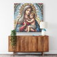 Orthodox Catholic Blessed Virgin Mary Stained Glass Style Canvas