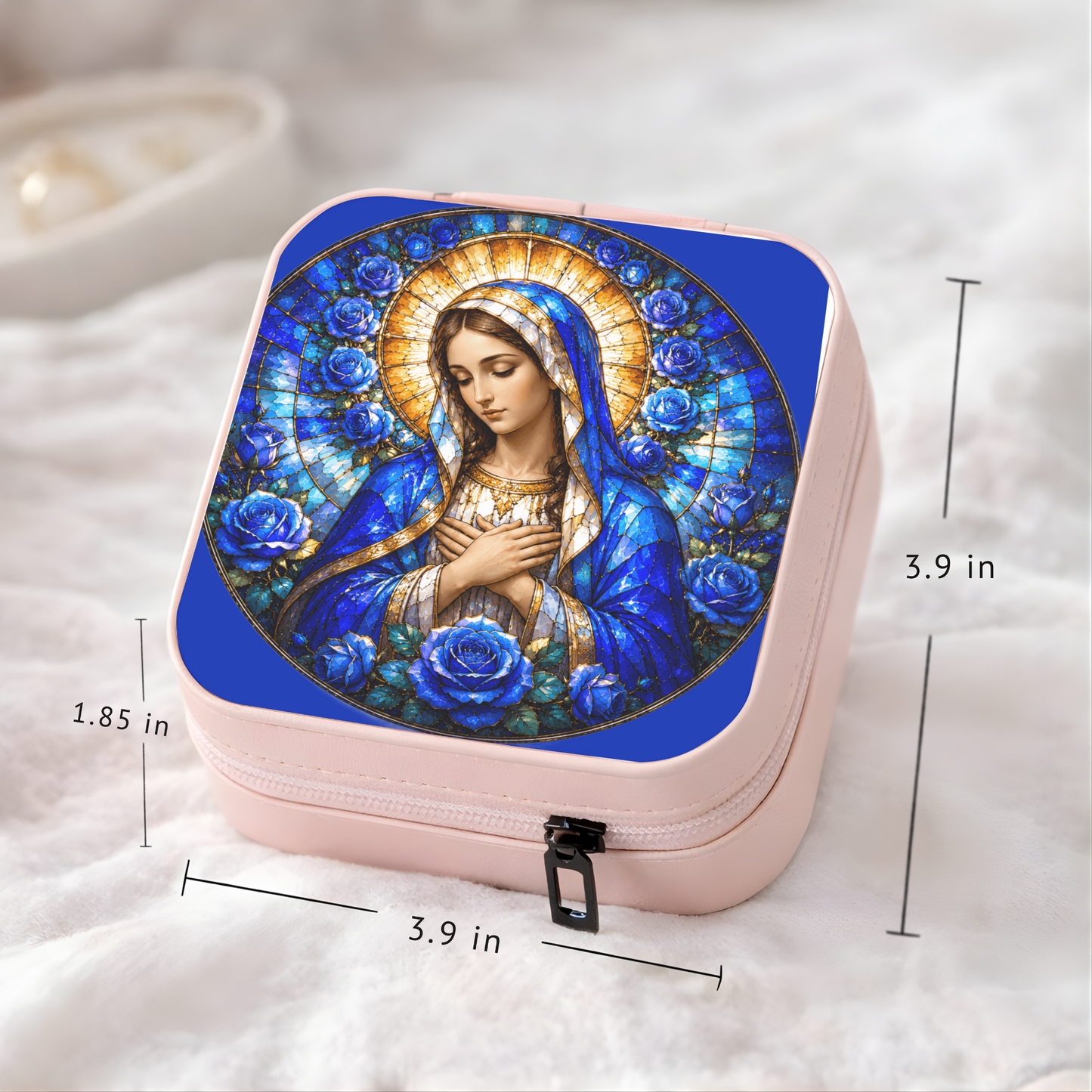 Virgin Mary Necklace or Keychain, Catholic Necklace, Blessed Mother Jewelry, Religious Keepsake Gift