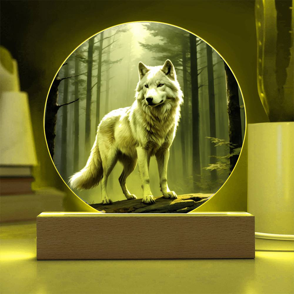 White Wolf Wilderness Plaque and Ornament