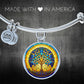 Stained Glass Tree of Life Necklace and Bracelet - Silver and Gold