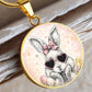 Cute Bunny Necklace or Keychain, Easter Bunny Jewelry, Rabbit Necklace for Teen Girl, Easter Basket Stuffer Gift