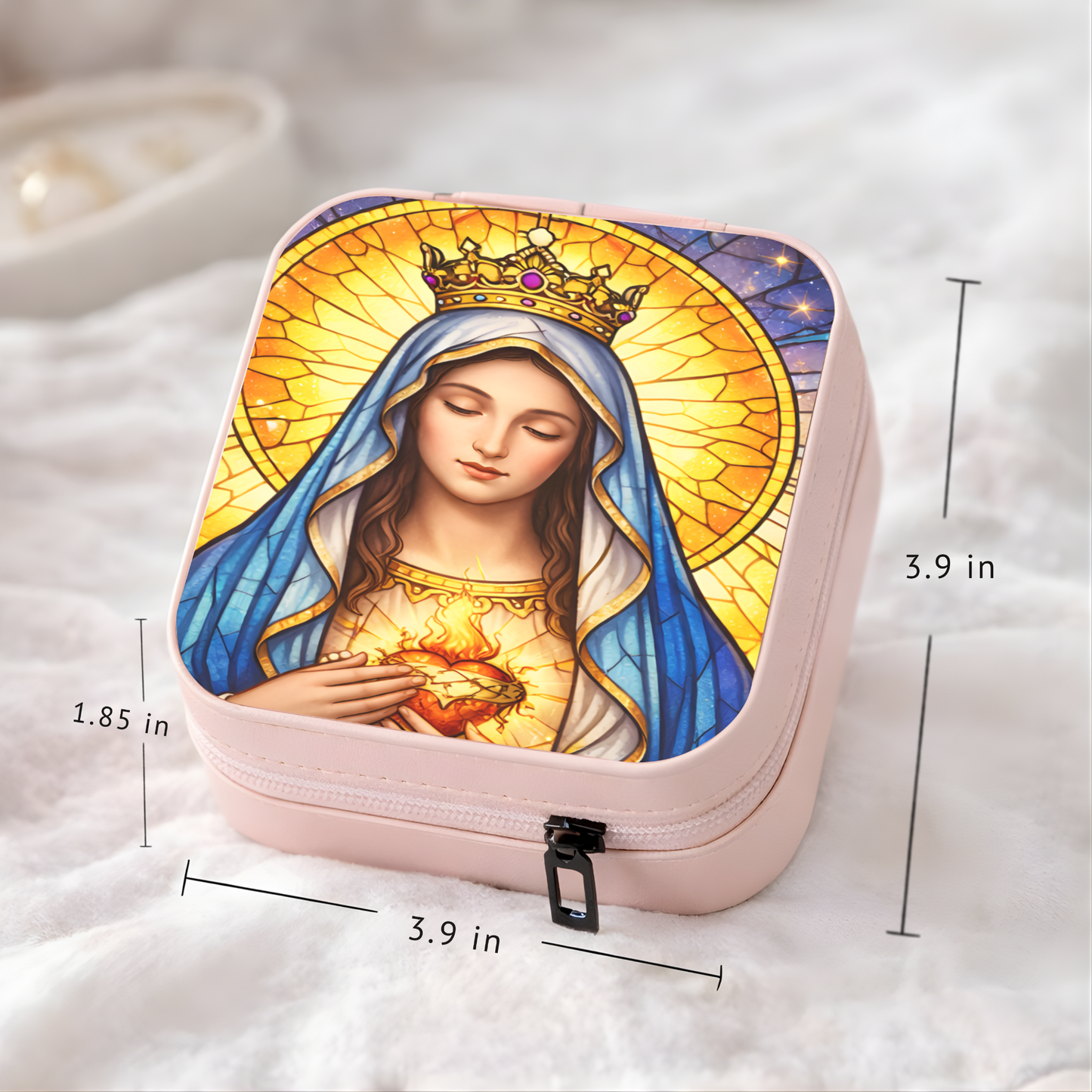 Immaculate Heart of Mary Necklace or Keychain, Catholic Marian Jewelry, Blessed Virgin Mary Pendant, Christian Faith Gift