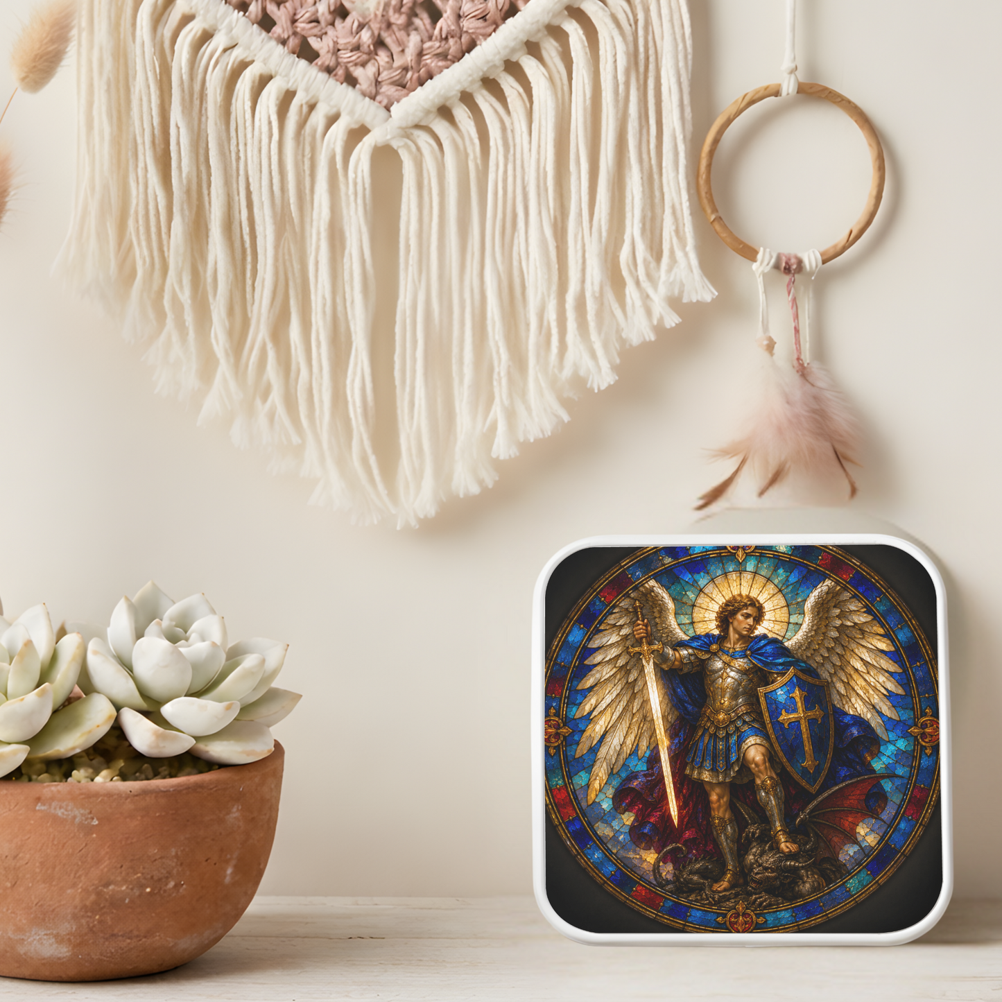 Archangel Michael Necklace or Keychain, Saint Michael Catholic Necklace, Protection Jewelry, Religious Keepsake Gift