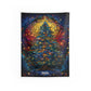 Christmas Tree Stained Glass Style Indoor Wall Tapestry