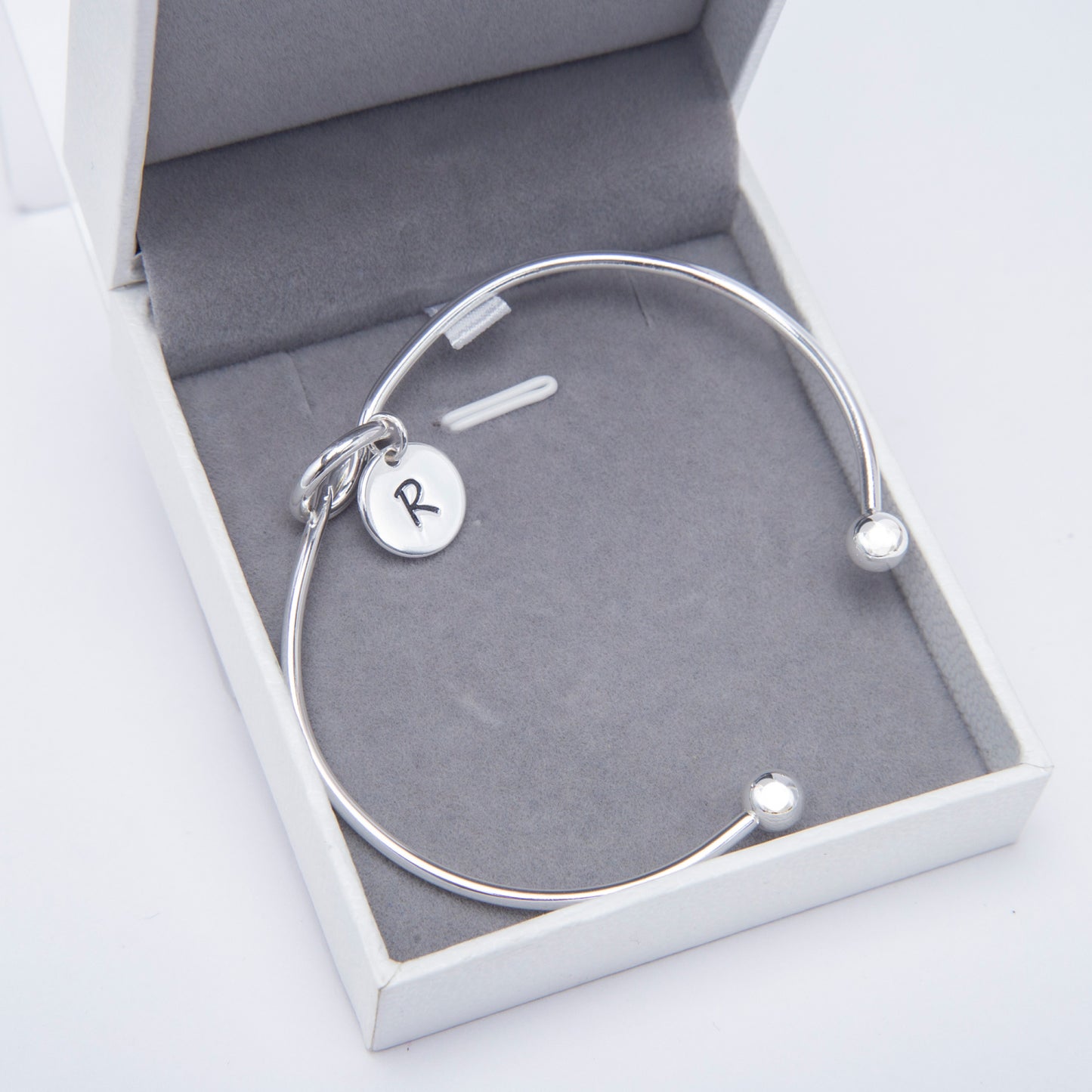 Initial Charm Bangle