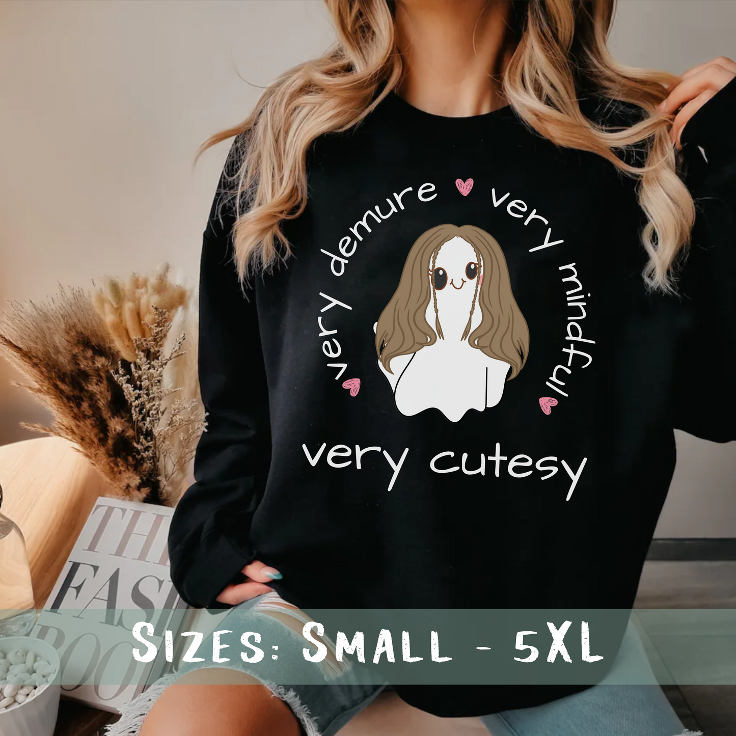 Very Demure Very Mindful Very Cutesy Halloween Sweatshirt