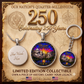 Mount Rushmore Necklace or Keychain Stained Glass Style USA Commemorative 250 Years of Liberty Limited Edition Keepsake