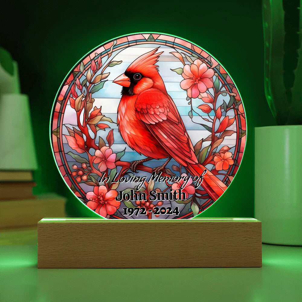 Personalized Cardinal Acrylic Plaque