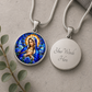 Virgin Mary Necklace or Keychain, Catholic Necklace, Blessed Mother Jewelry, Religious Keepsake Gift