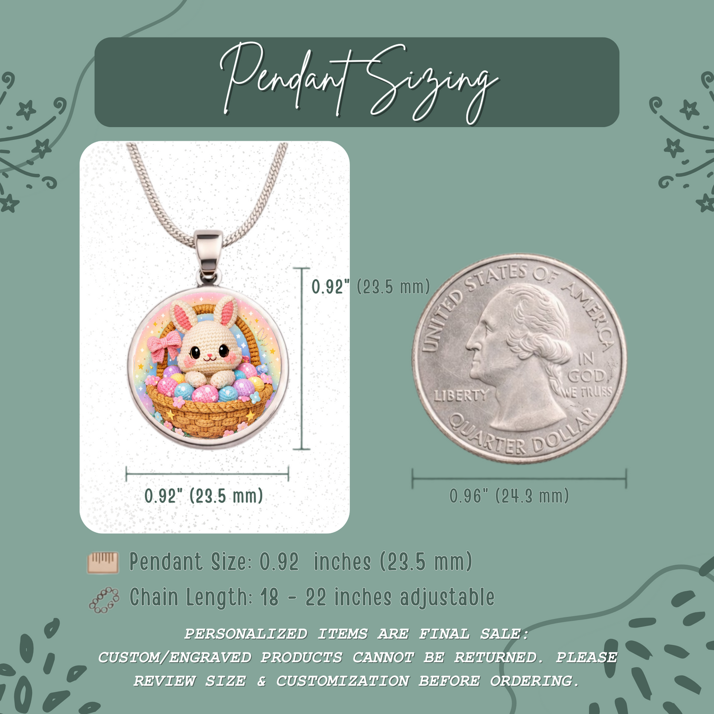 Crochet Bunny Necklace or Keychain, Easter Basket Bunny Jewelry, Cute Rabbit Pendant for Teen Girl, Easter Basket Stuffer Gift
