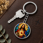 Sacred Heart of Jesus Necklace or Keychain, Catholic Necklace, Christian Jewelry, Religious Keepsake Gift