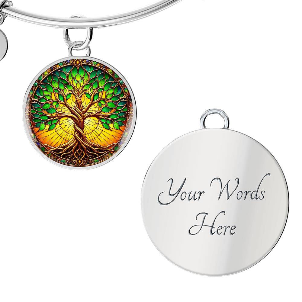 Stained Glass Tree of Life Necklace and Bracelet