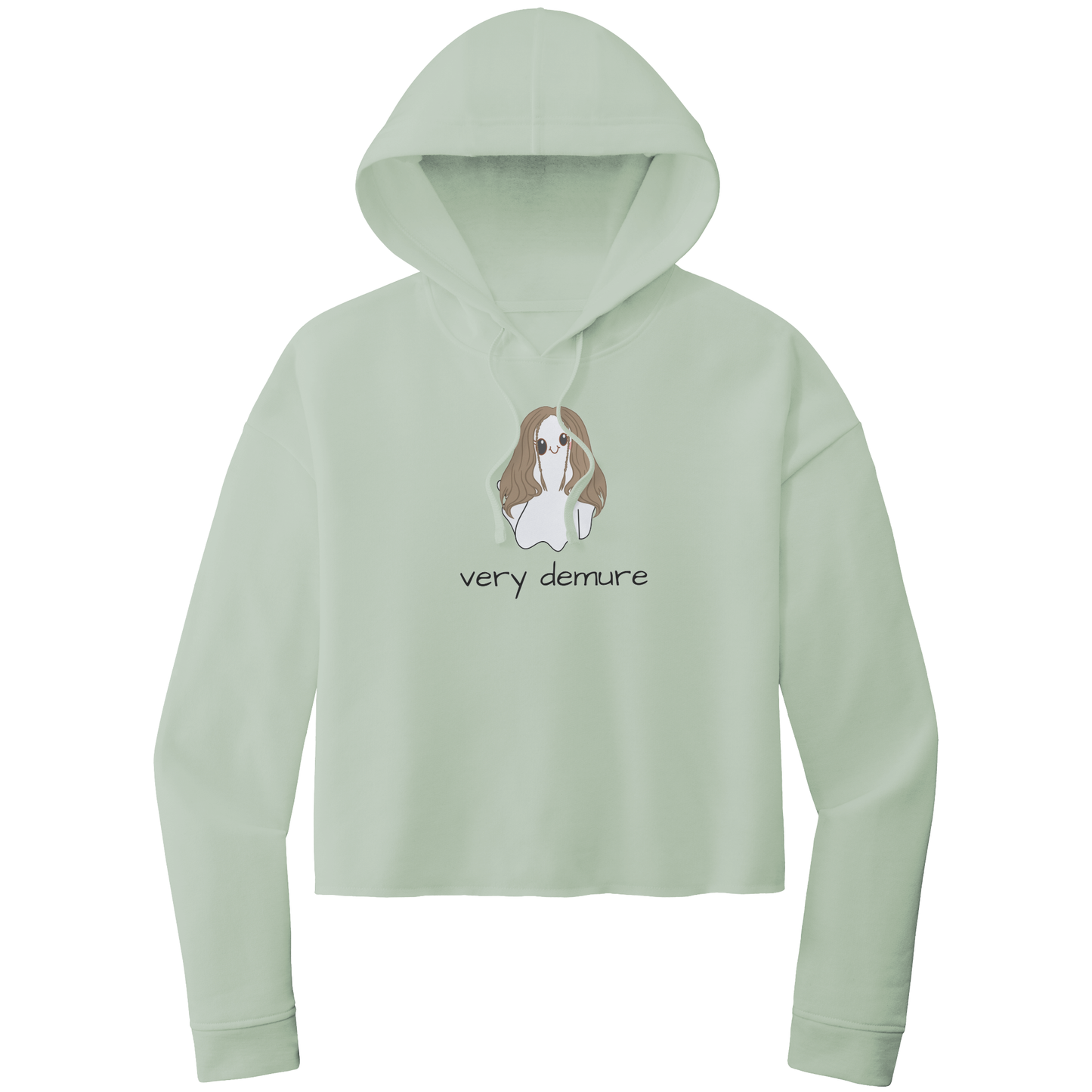 Demure Ghost Croptop Hoodie