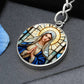 Virgin Mary Necklace or Keychain, Catholic Necklace for Women, Marian Jewelry Gift, Christian Gift for Her, Religious Pendant