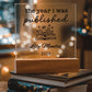 Personalized Author Plaque, The Year I Was Published, Custom Published Author Gift, New Writer Keepsake, Bestselling Book, Literary Gift