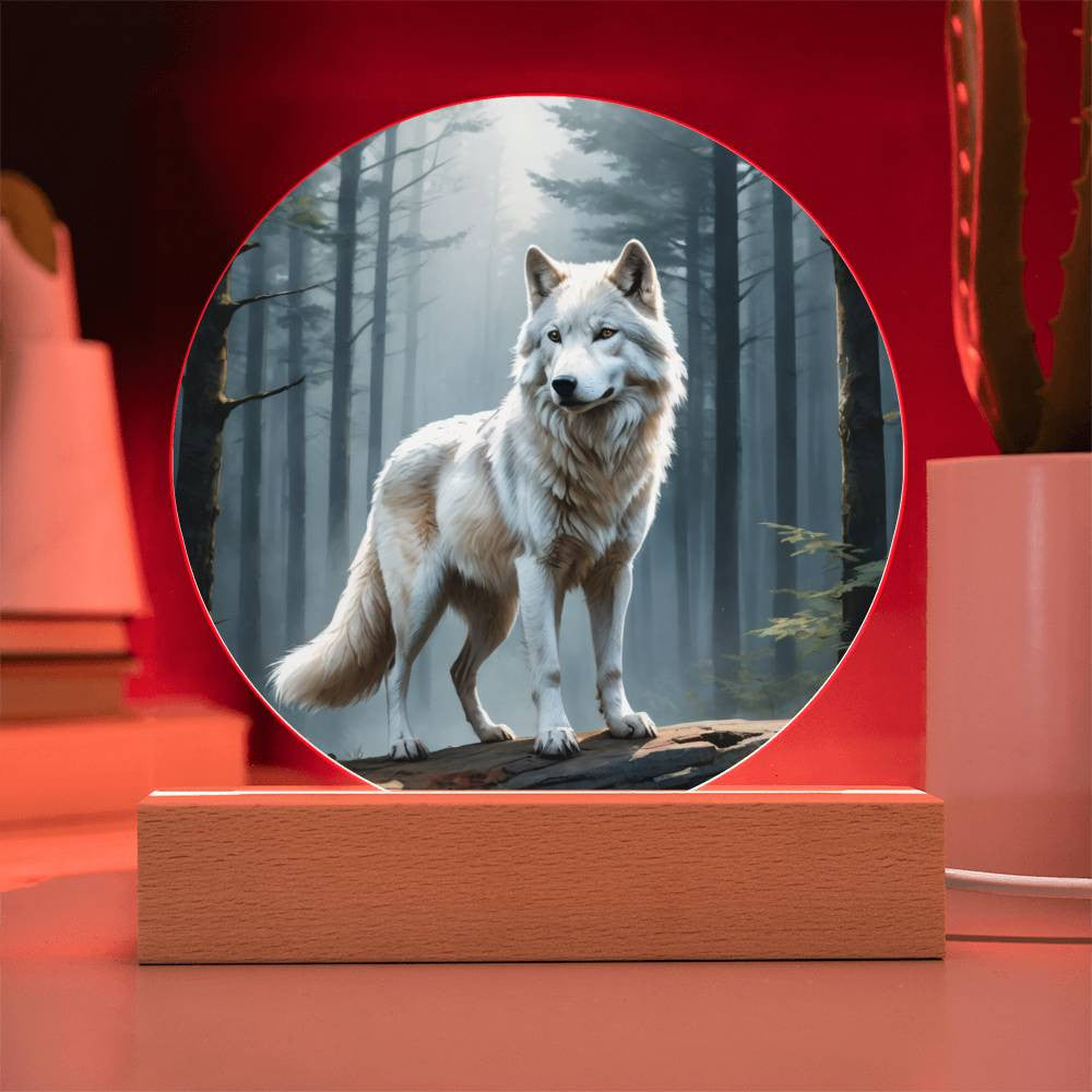 White Wolf Wilderness Plaque and Ornament