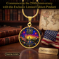 250th Anniversary Necklace or Keychain Stained Glass Style Washington DC Patriotic Commemorative Limited Edition