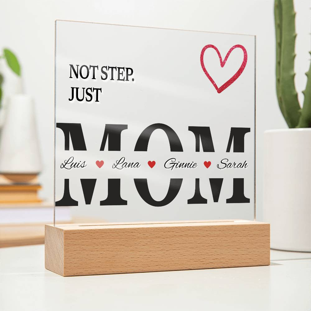 Personalized Just Mom Plaque