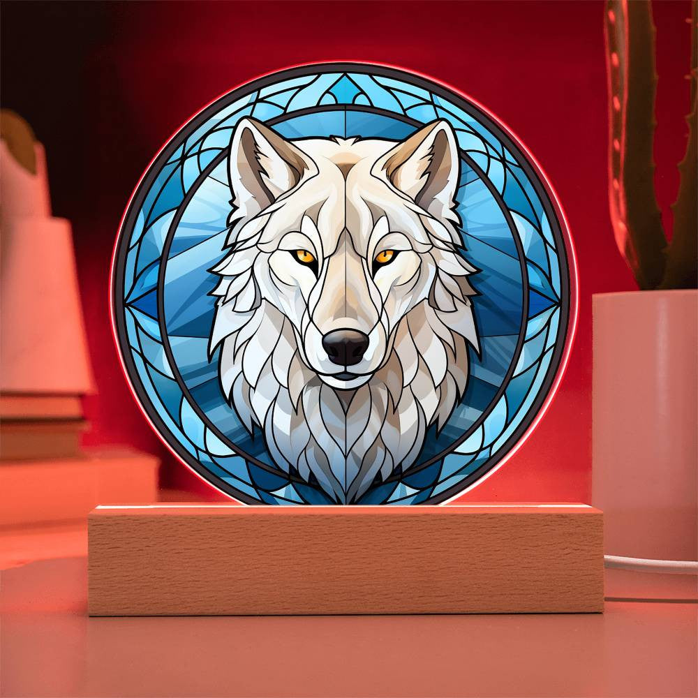 Winter Wolf LED Light Plaque and Ornament