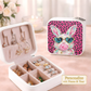 Cute Bunny Necklace or Keychain, Pink Leopard Bunny Jewelry, Kawaii Rabbit Pendant for Teen Girl, Easter Basket Stuffer Gift