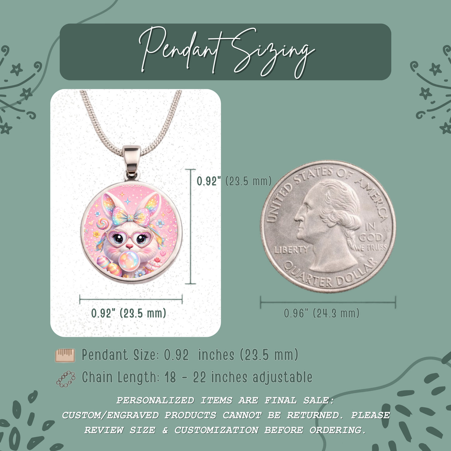 Cute Bunny Necklace or Keychain, Easter Bunny Jewelry, Kawaii Rabbit Pendant for Teen Girl, Easter Basket Stuffer Gift