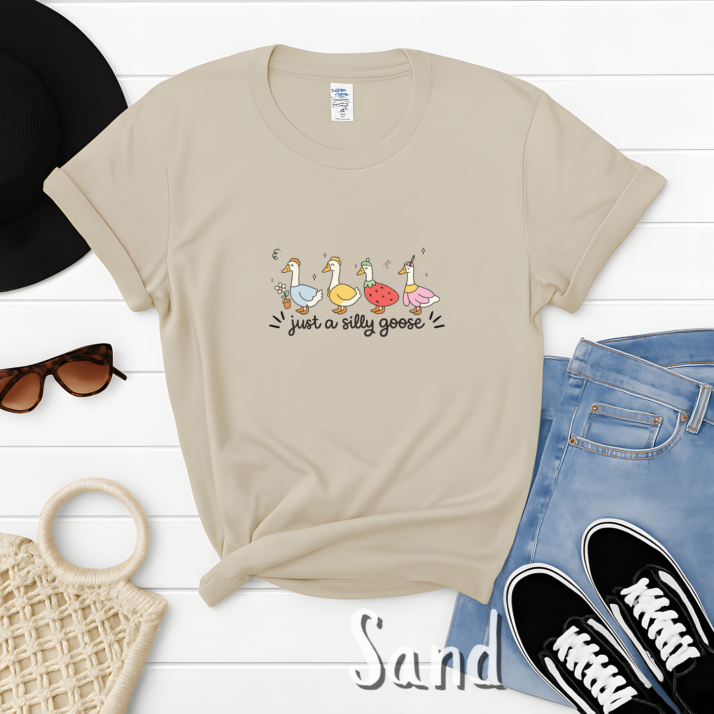 Funny Goose Shirt – Just a Silly Goose T-Shirt – Cute Animal Humor Tee for Women, Men & Goose Lovers, Quirky Goose Shirt, Sarcastic Tee