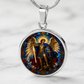 Archangel Michael Necklace or Keychain, Saint Michael Catholic Necklace, Protection Jewelry, Religious Keepsake Gift