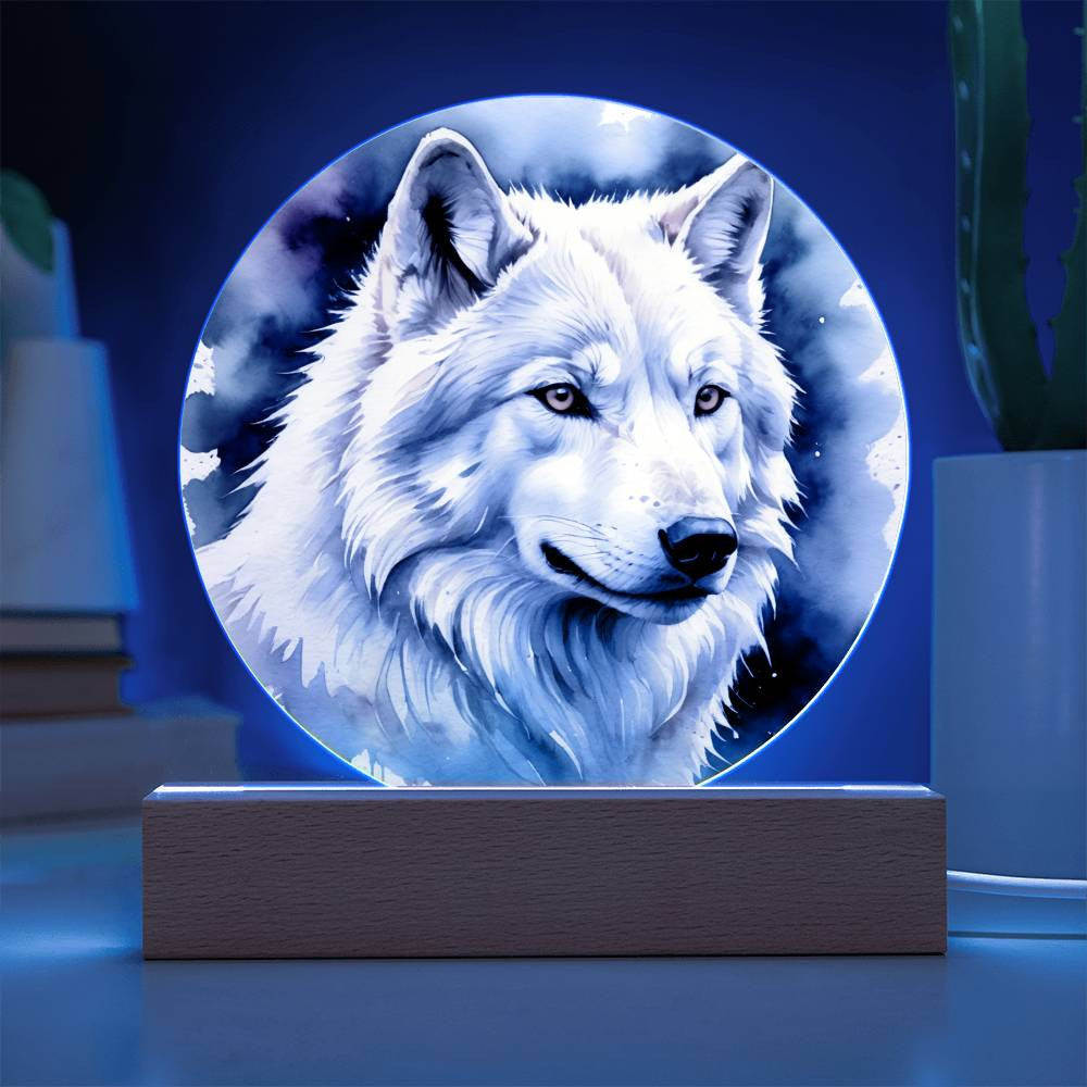 White Wolf Plaque Gift