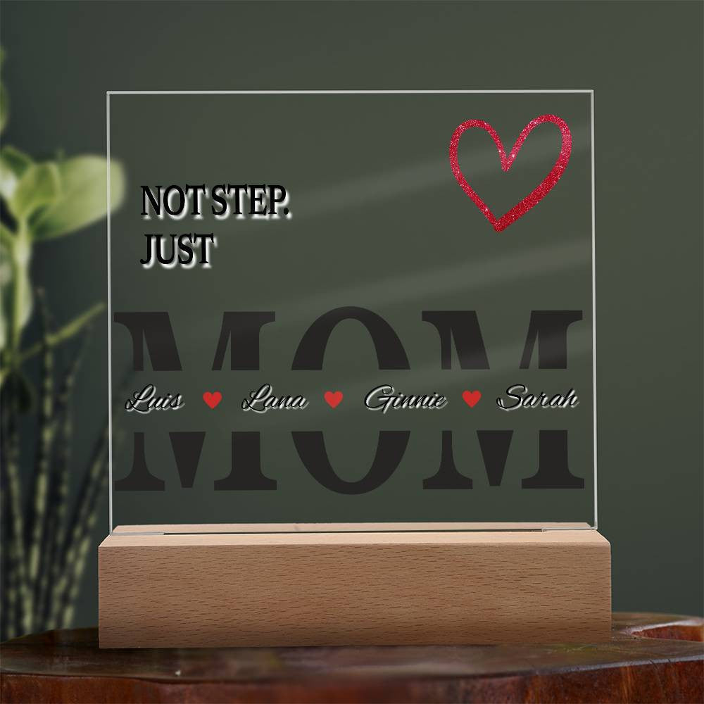 Personalized Just Mom Plaque