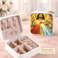 Divine Mercy Jesus Necklace or Keychain, Catholic Jesus I Trust in You Jewelry, Christian Faith Pendant Gift