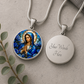 Virgin Mary Necklace or Keychain, Catholic Necklace, Blessed Mother Jewelry, Religious Keepsake Gift