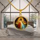 Divine Mercy Jesus Necklace or Keychain, Catholic Jesus I Trust in You Jewelry, Christian Faith Pendant Gift