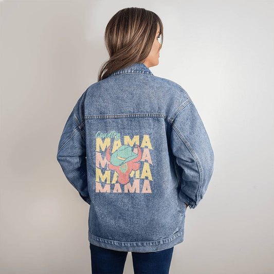 Custom Country Mama Denim Jacket