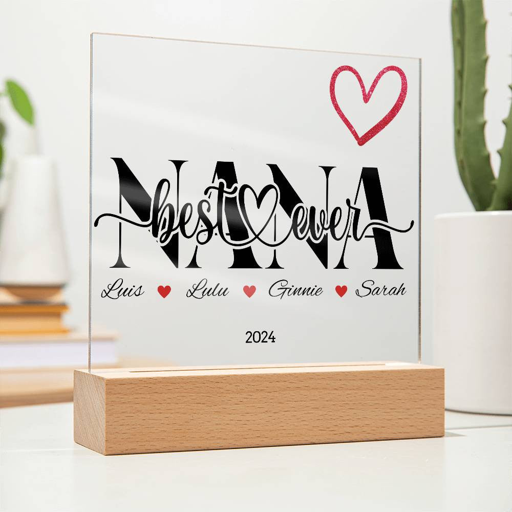 Personalized Nana Plaque with Kids Names