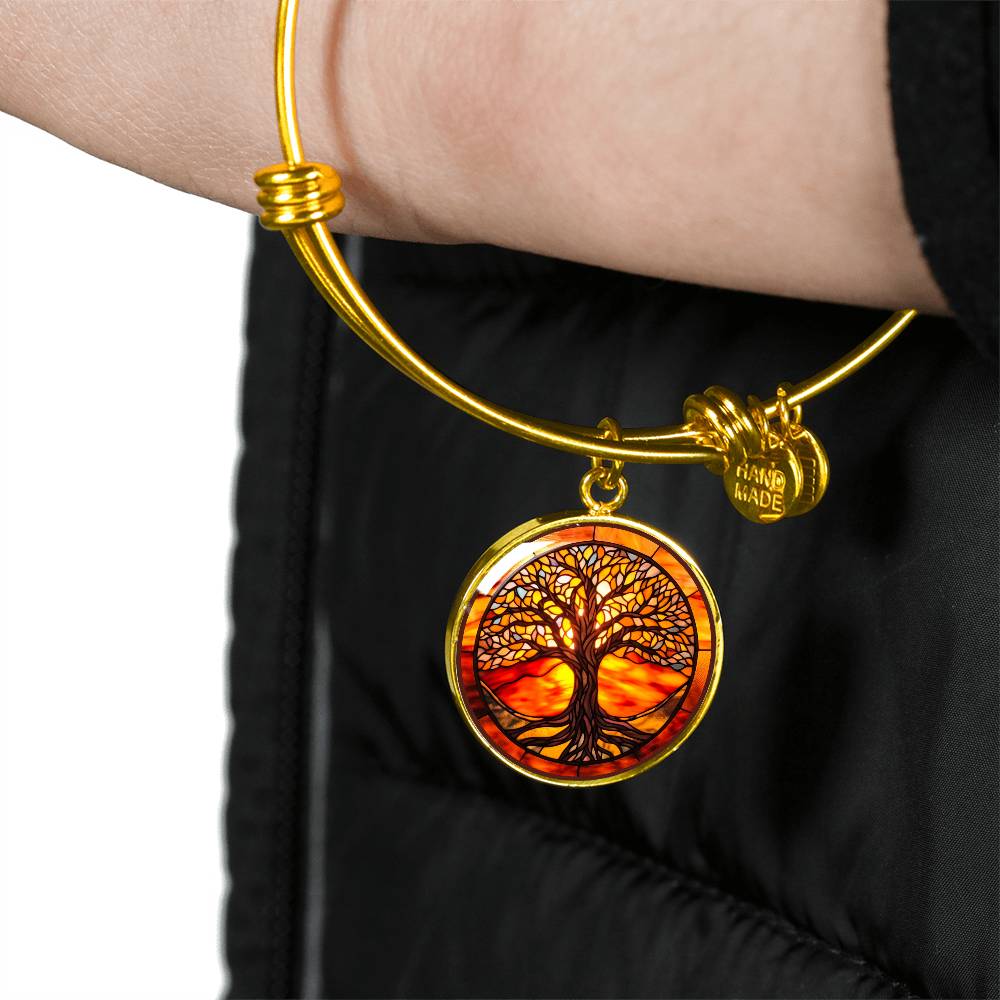 Stained Glass Tree of Life Necklace and Bracelet